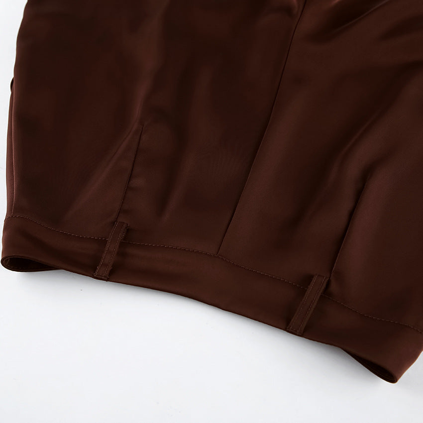 Loose Drooping High Waist Casual Pants for Women Spring Lazy Wind Slimming Wide Leg Pants