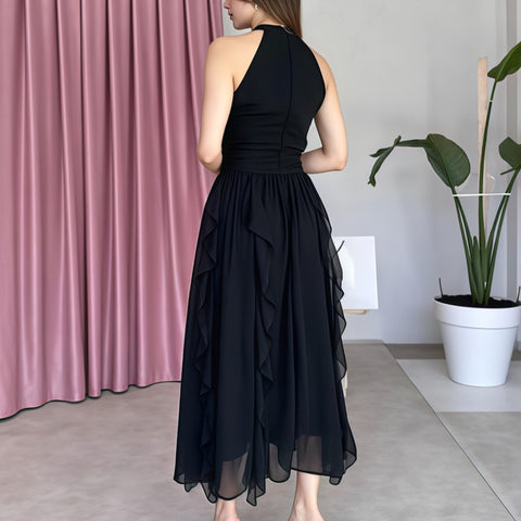 Asheboro Clothing French Ruffled Waist Slimming Dress