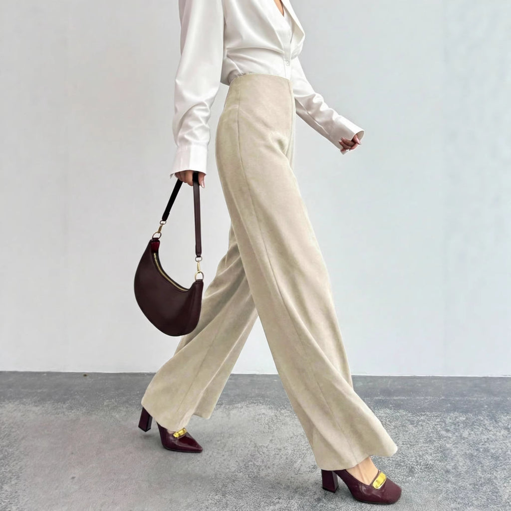 All Matching Spring Autumn High Grade Women Pants Draping High End Figure Flattering Loose Small Straight Casual Pants