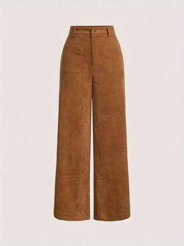 Retro Straight Corduroy Pants Tall Loose All Matching Outdoor Spring Autumn Women Casual Pants
