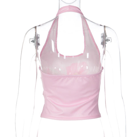 Women PrintHalter Slim Fit Vest