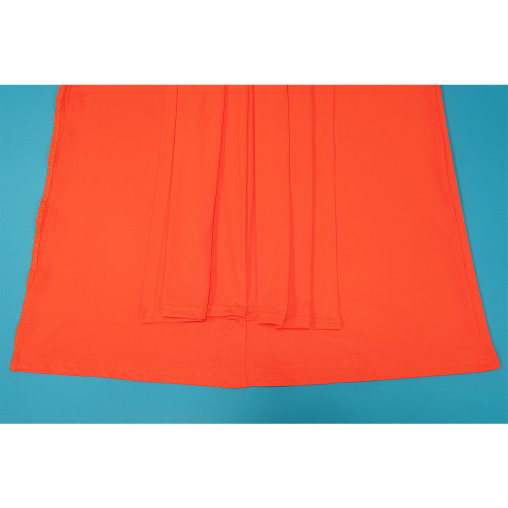 Georgia O-neck High Split Ruched Stacked Bodycon Midi Maxi Dress