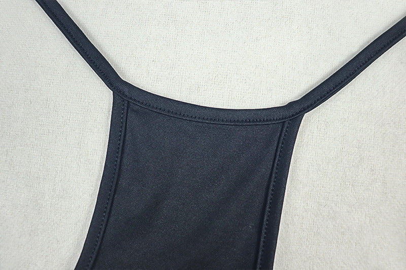 Solid Color Women Design Tight Street Jumpsuit Sexy Backless Corset Halter Jumpsuit