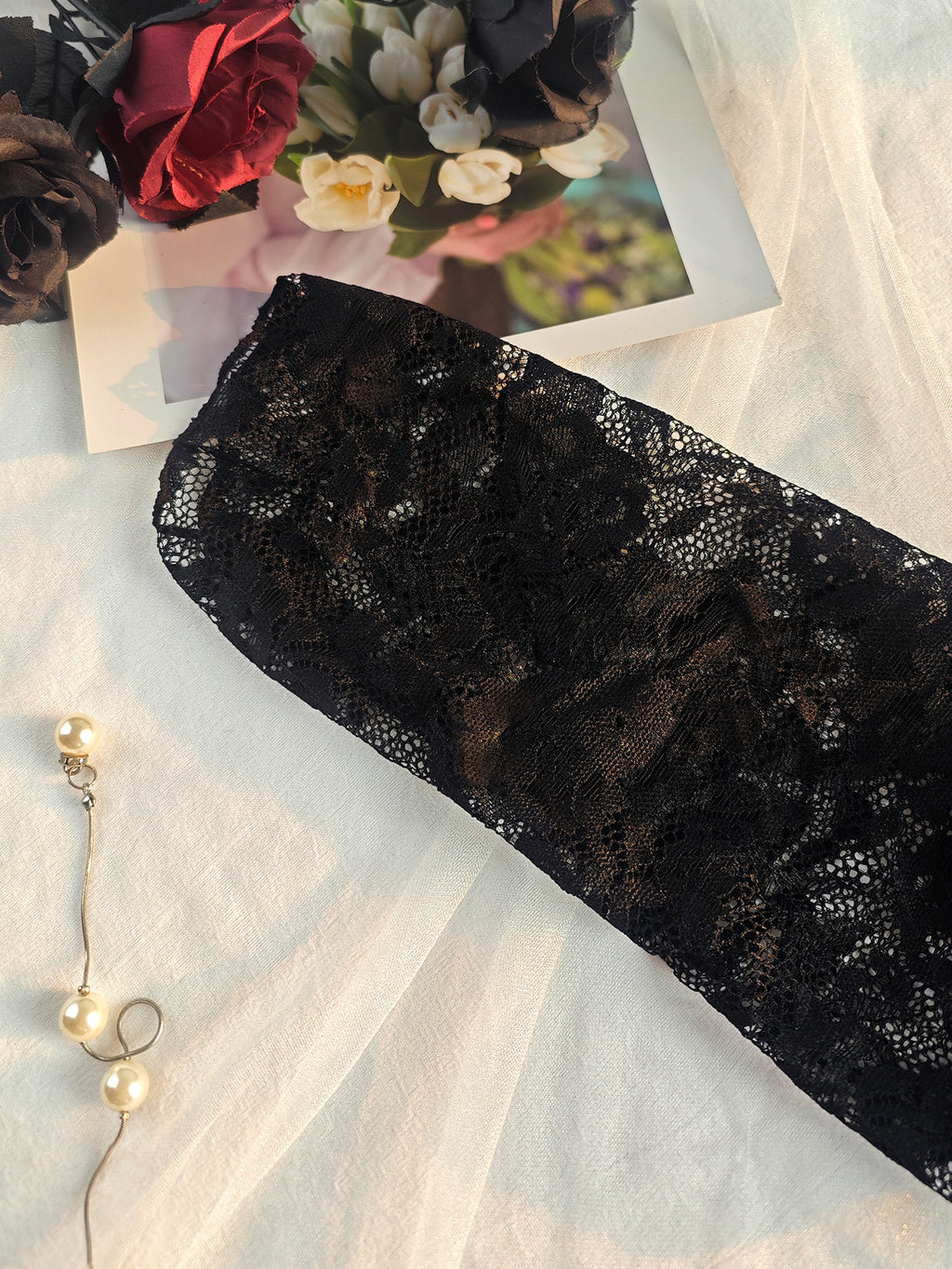 Girl V neck Lace Sexy See through Slim