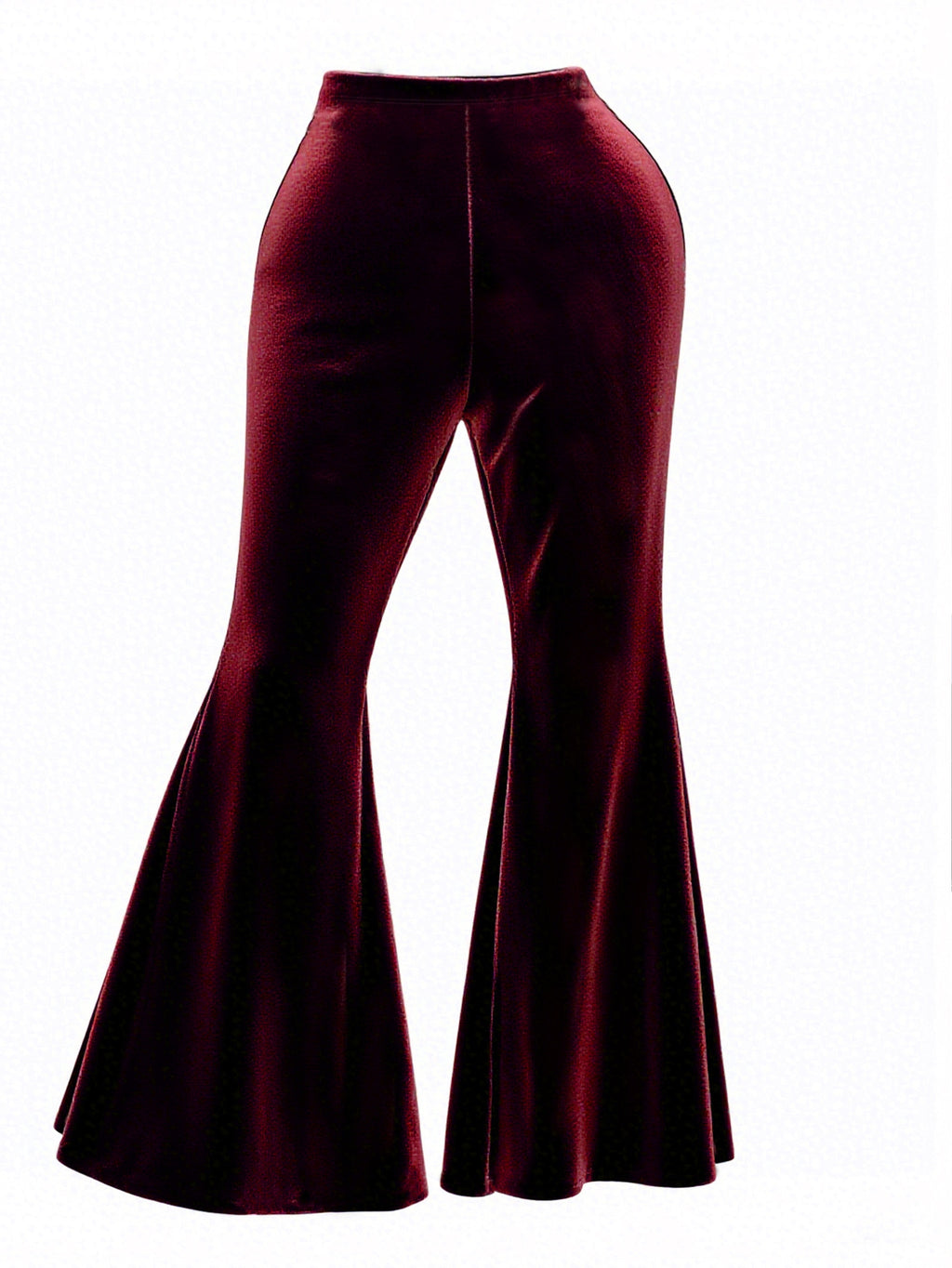 Autumn Winter All Matching Metal Decoration Plus Size Pleuche Wide Leg Pants Casual Pants
