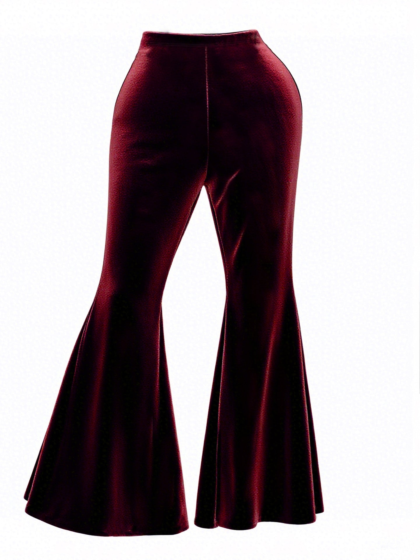 Autumn Winter All Matching Metal Decoration Plus Size Pleuche Wide Leg Pants Casual Pants