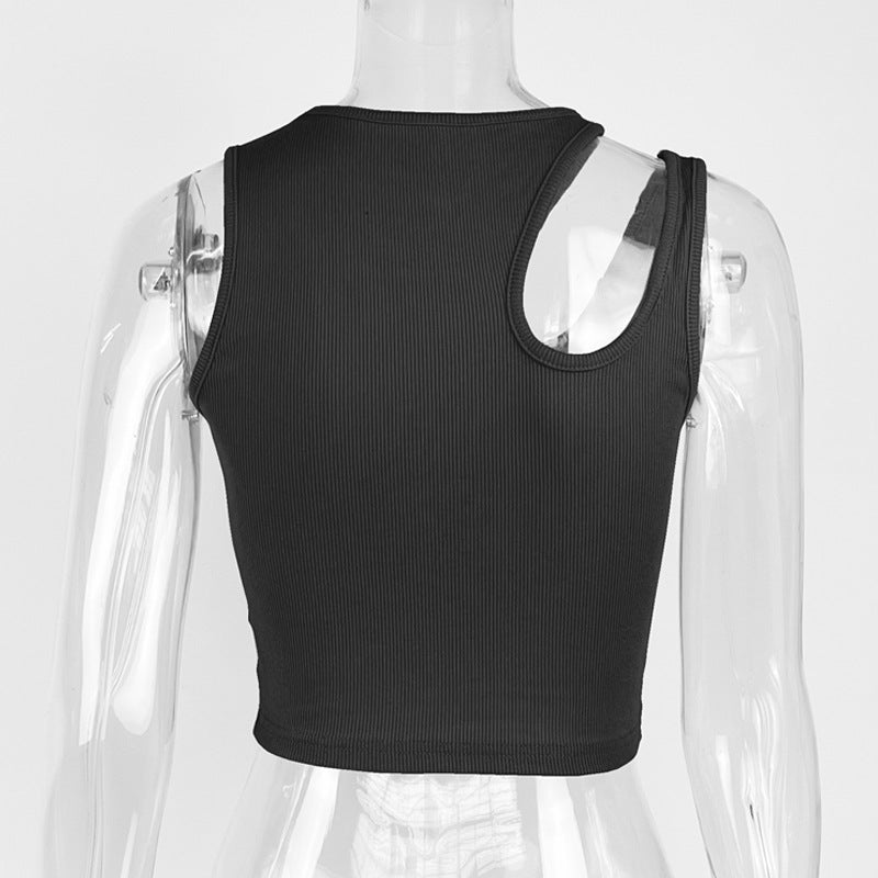 Summer Women Sleeveless Tight Solid Vest
