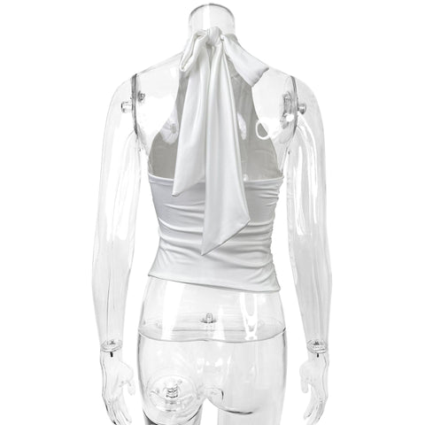 Sleeveless  Exposed Cropped Women