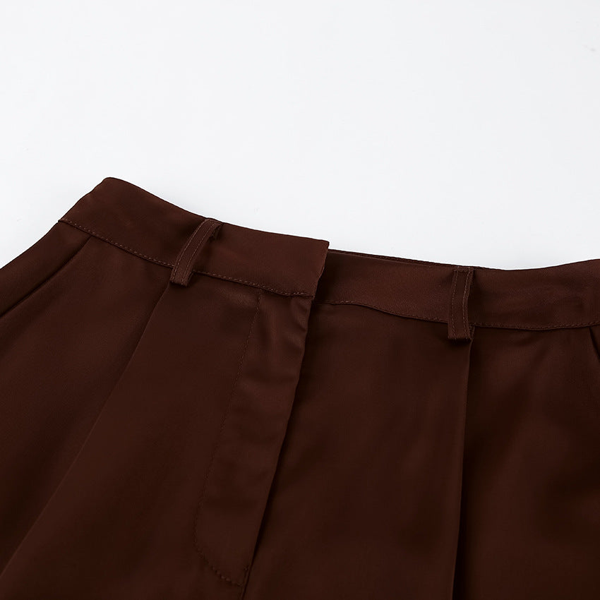 Loose Drooping High Waist Casual Pants for Women Spring Lazy Wind Slimming Wide Leg Pants