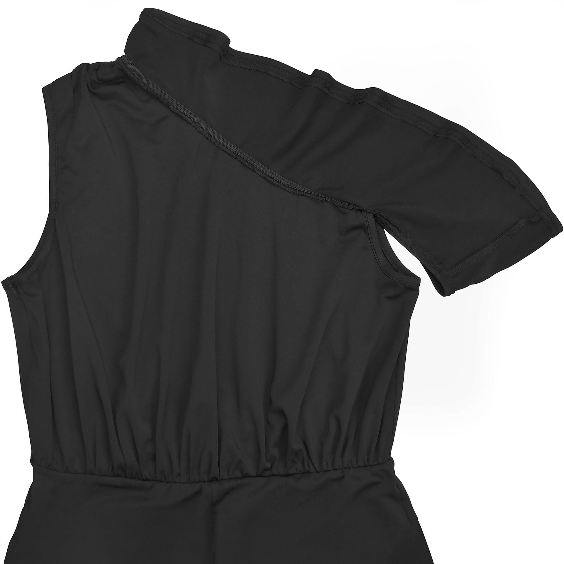 Women Wear Elegant Shoulder Belt Solid Color Jumpsuit