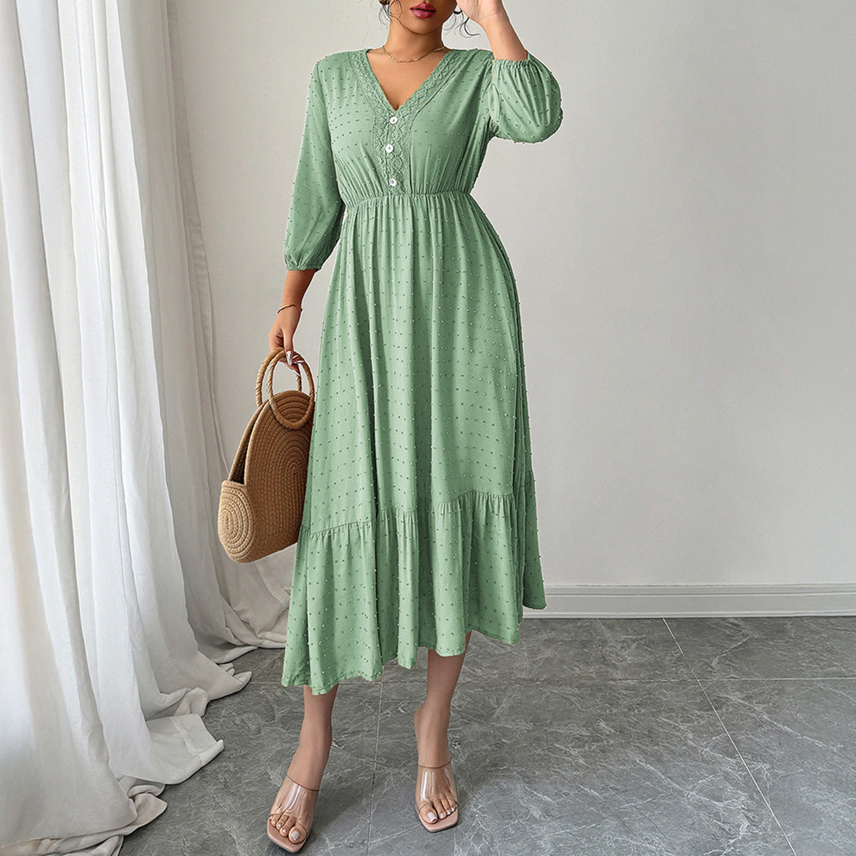 Los Prados Casual Holiday All Match Long Dress