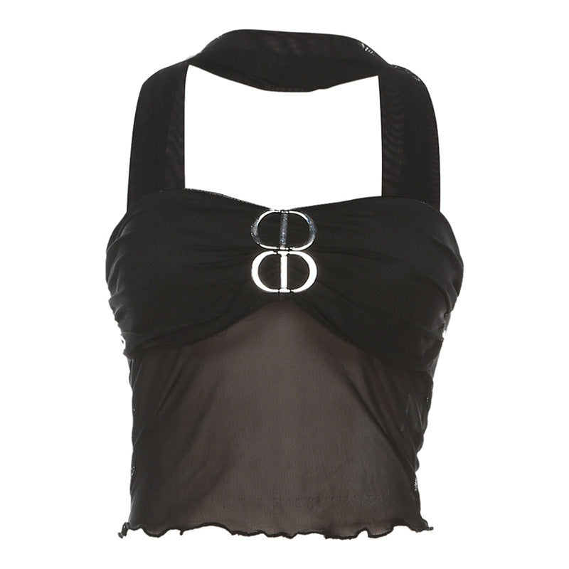 Halter Off Neck Low Cut See through