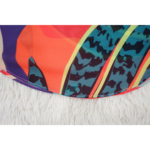Women  Printing Batwing Sleeve