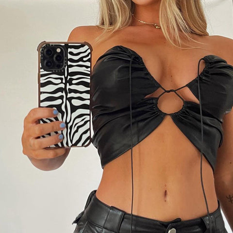 Women Neck Wrapped Halter Strap Vest