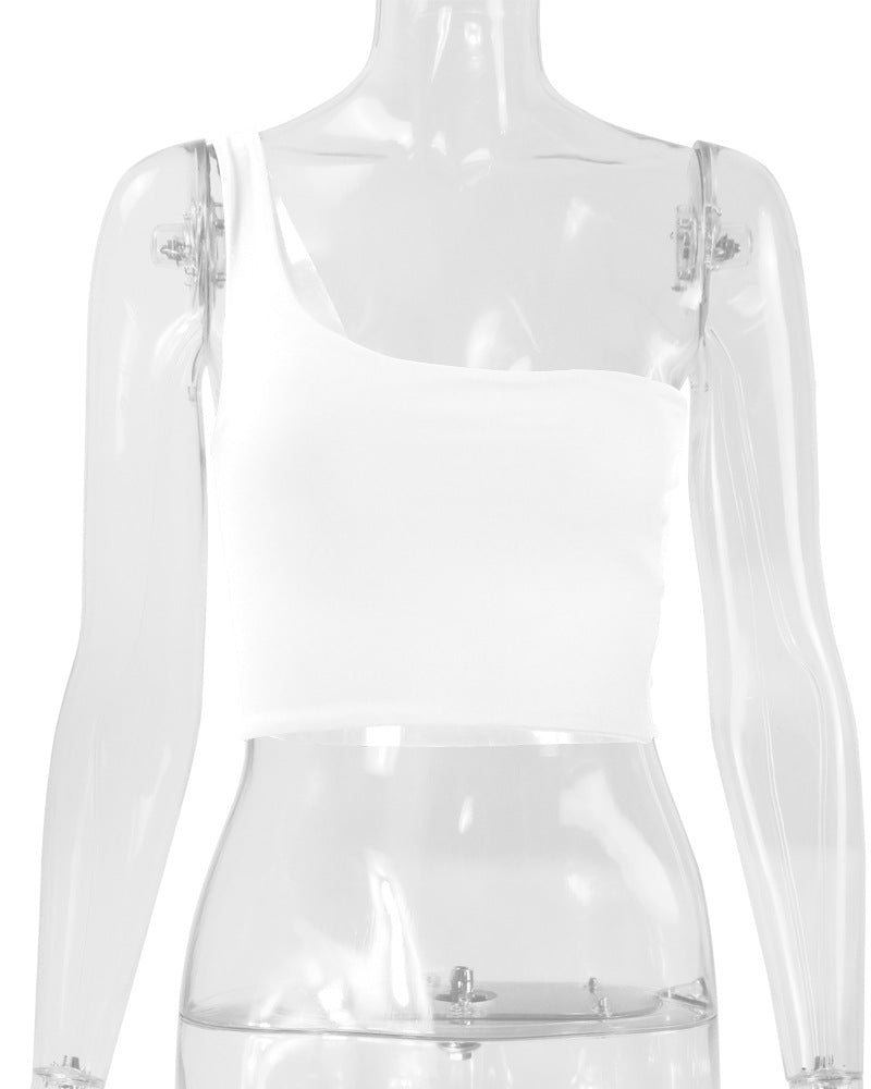 women One Shoulder Cropped  Clothing