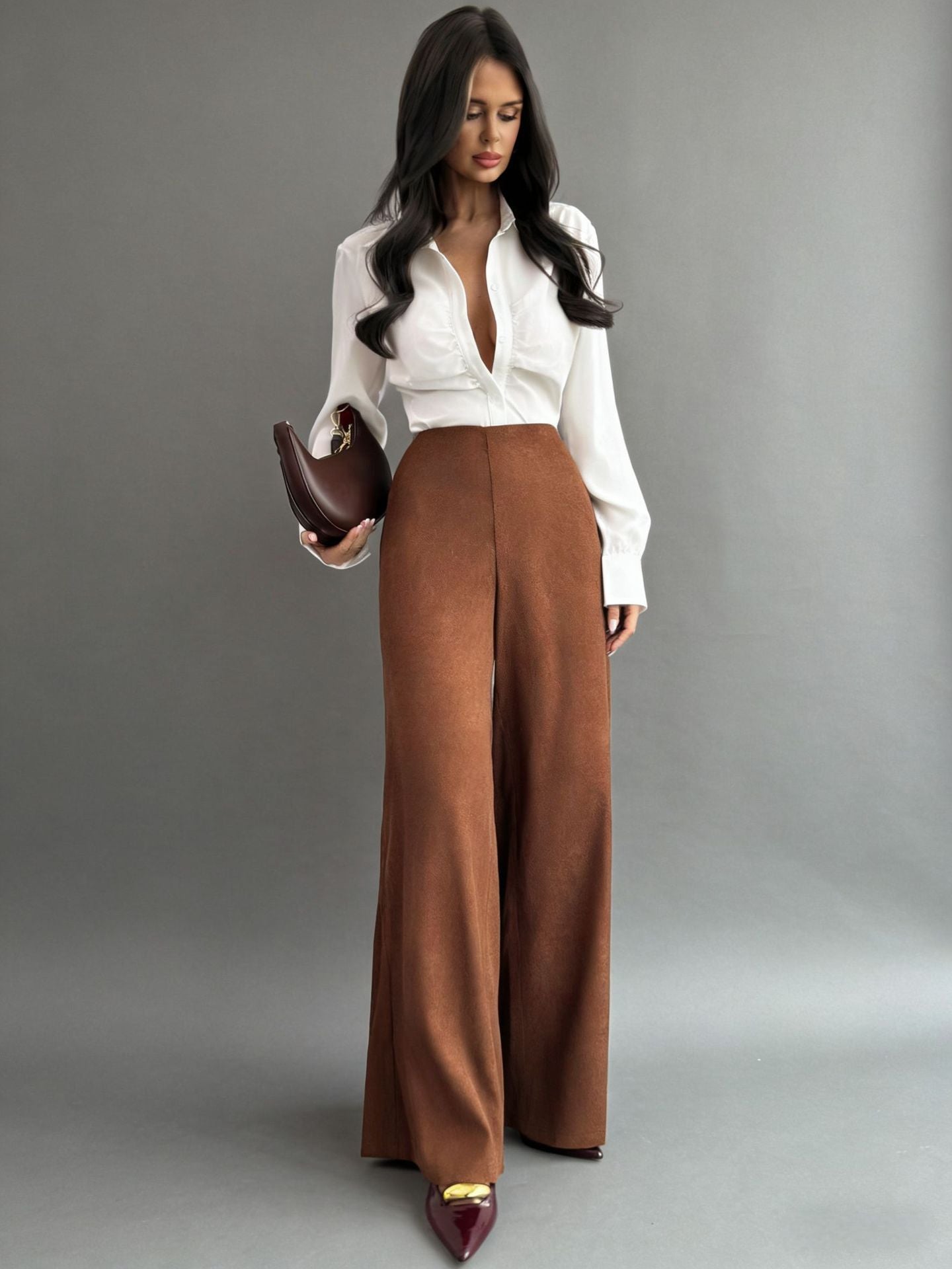 All Matching Spring Autumn High Grade Women Pants Draping High End Figure Flattering Loose Small Straight Casual Pants