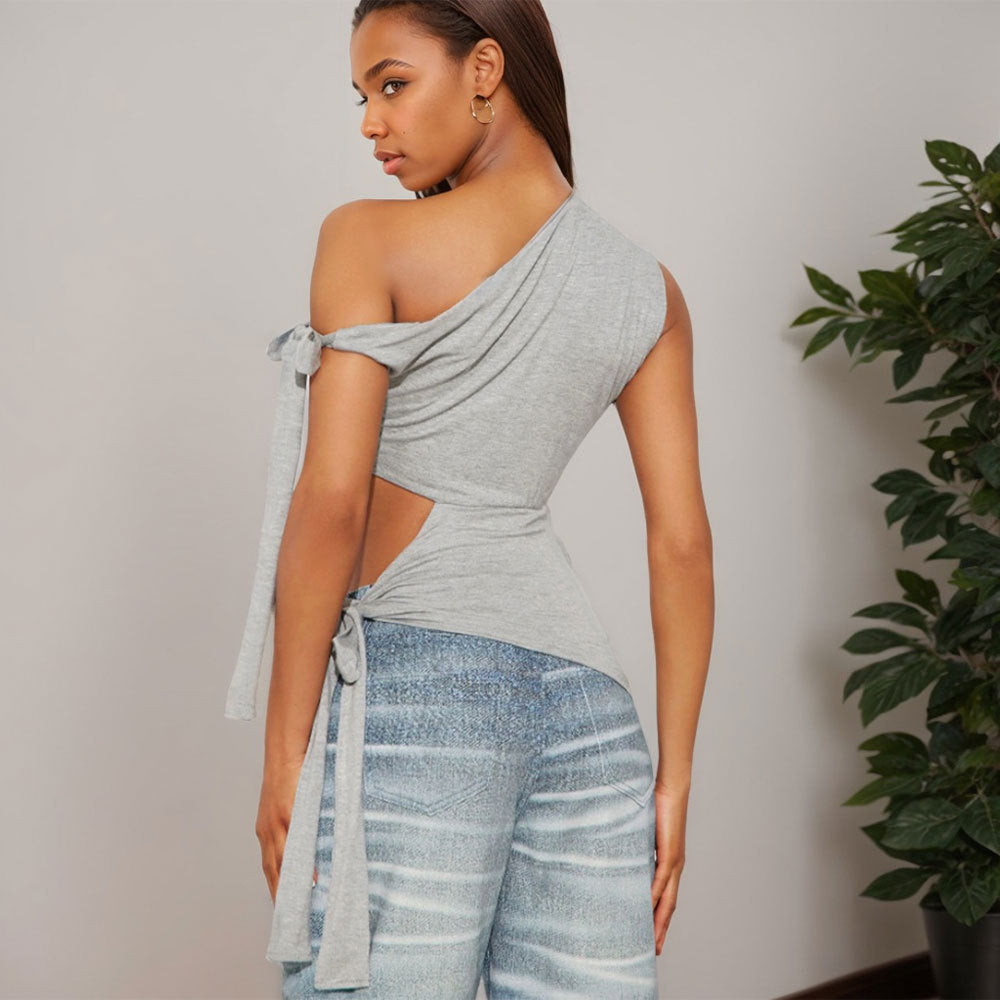 Women Trendy Vest Asymmetric Design
