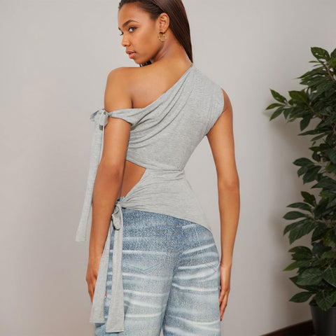 Women Trendy Vest Asymmetric Design