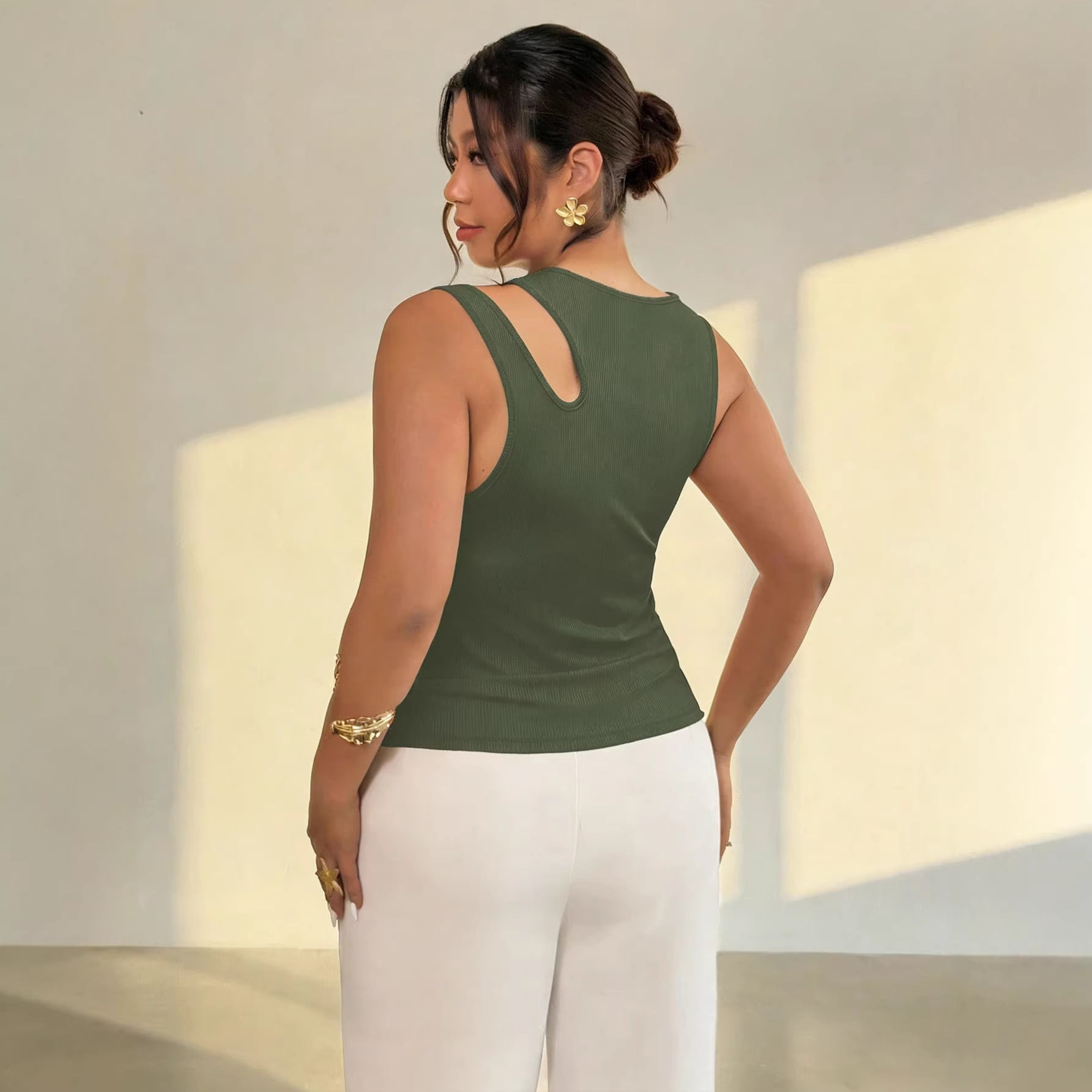 women Summer Casual Solid  Sleeveless