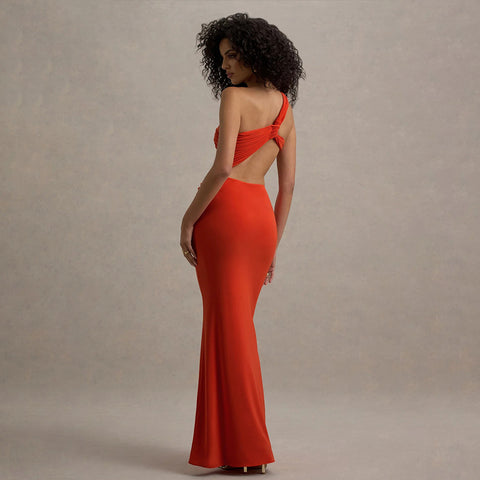 Florence One Shoulder Backless Tube Arrival Pleated Dress