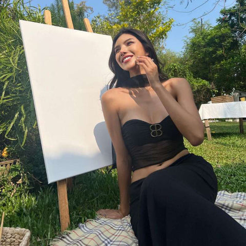 Halter Off Neck Low Cut See through