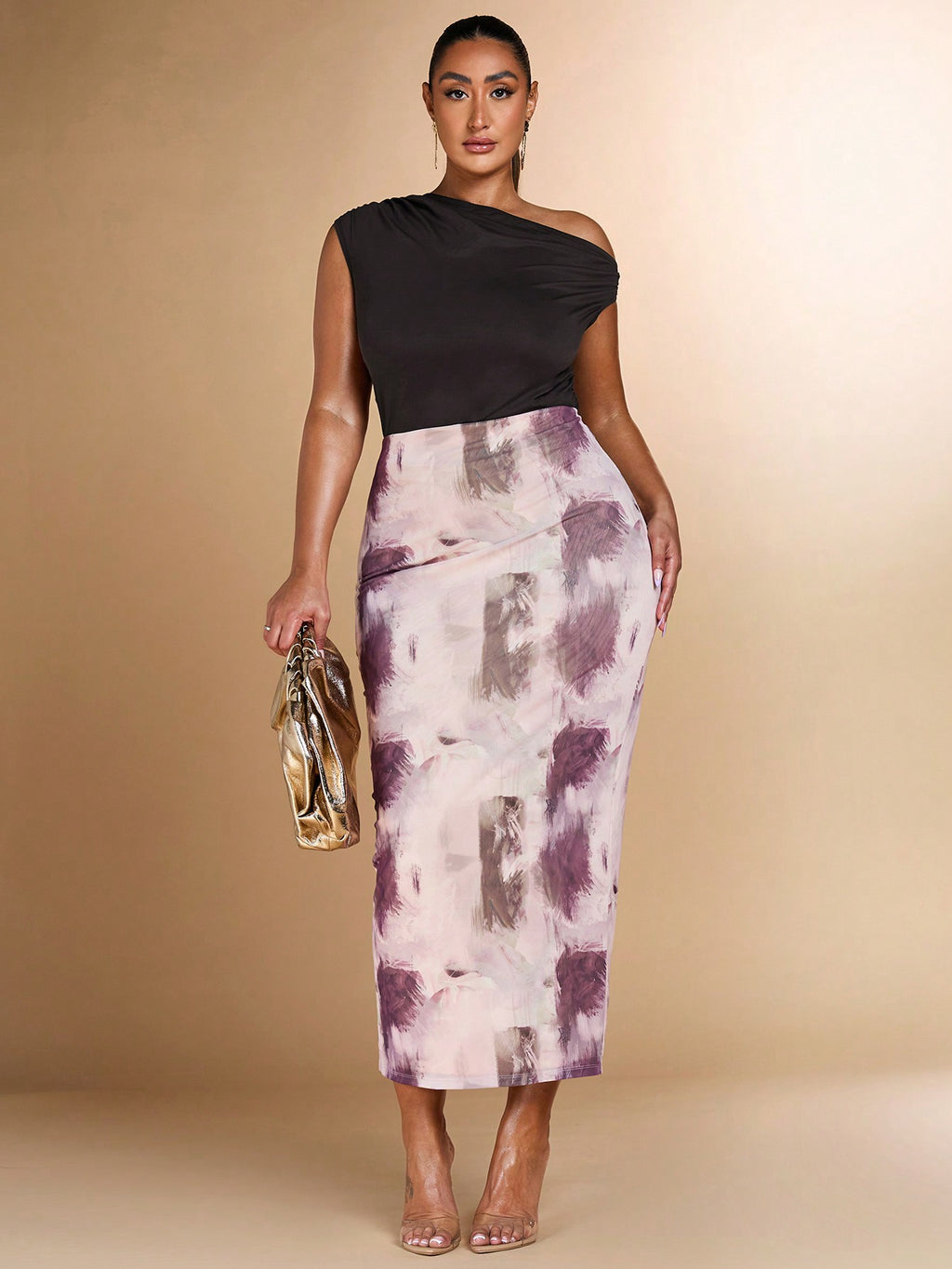Plus Size Women Clothing Sexy Slimming T shirt Spring Summer off the Shoulder Design Short Top