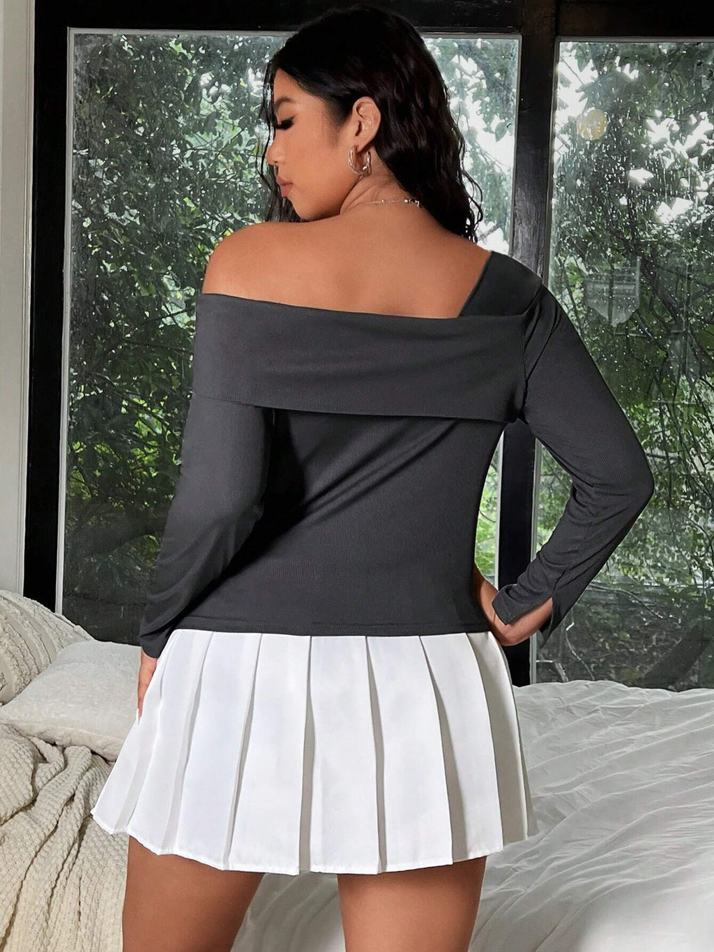 Plus Size Women Clothes Adult Lady like Woman Sexy T shirt Autumn Winter Strapless Sexy Design Short Top
