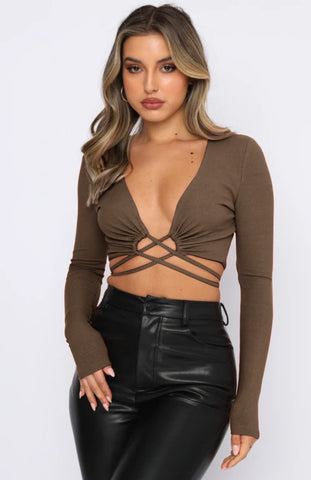Long Spring Deep V Plunge Strap Sexy