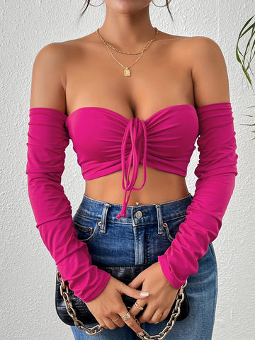 women  Slimming  Drawstring Long  Vest