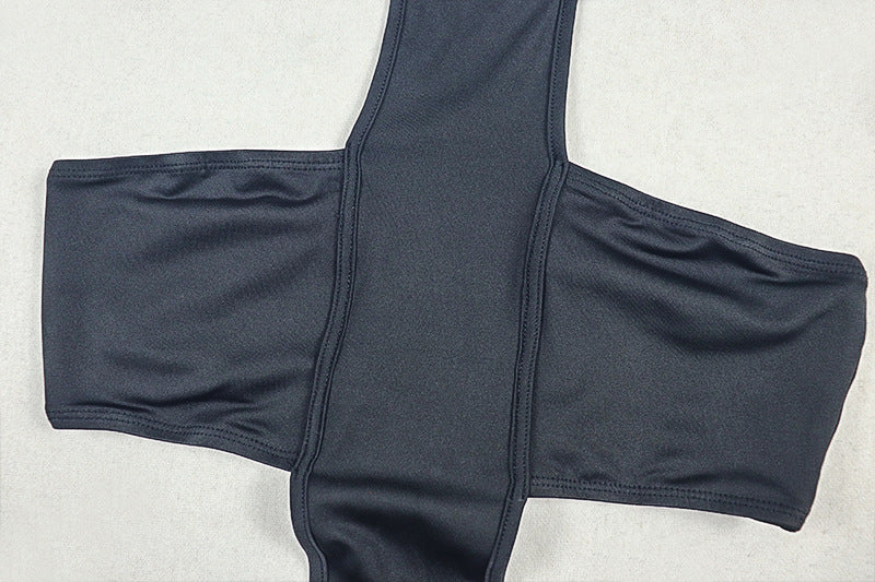 Solid Color Women Design Tight Street Jumpsuit Sexy Backless Corset Halter Jumpsuit