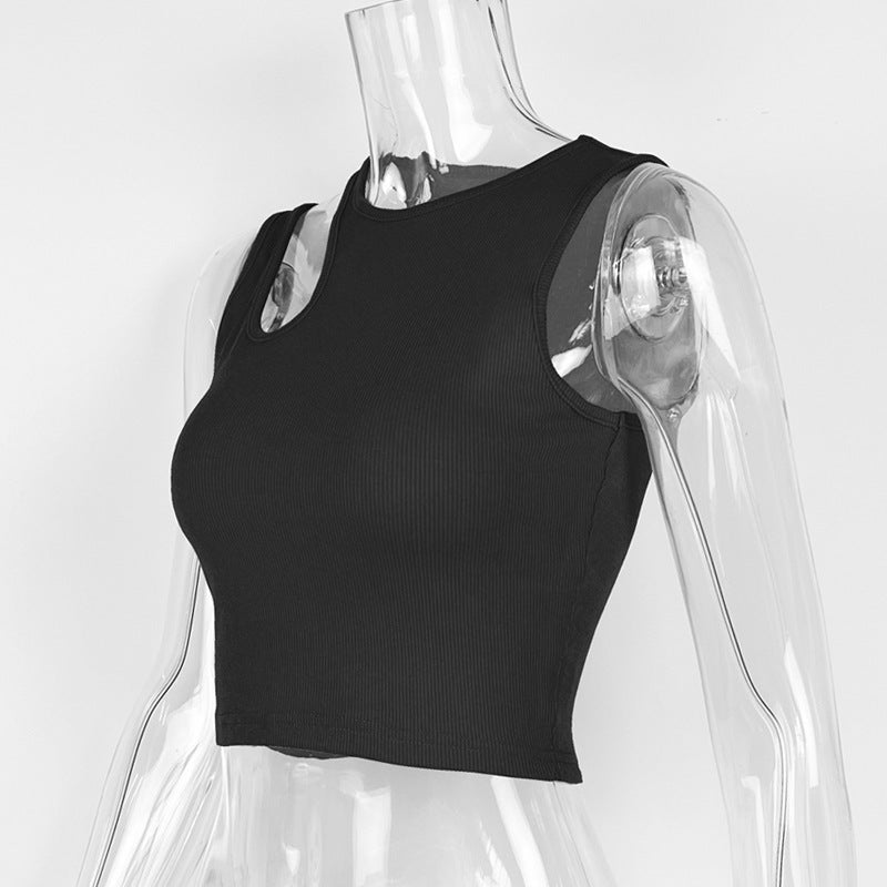 Summer Women Sleeveless Tight Solid Vest