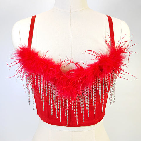 Sexy  Women Night  Feather Tassel