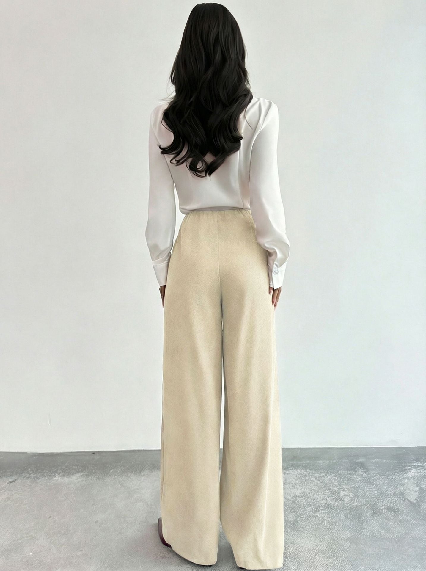 All Matching Spring Autumn High Grade Women Pants Draping High End Figure Flattering Loose Small Straight Casual Pants