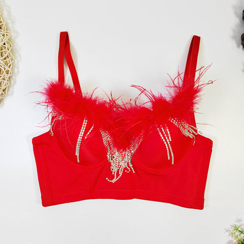 Sexy  Women Night  Feather Tassel
