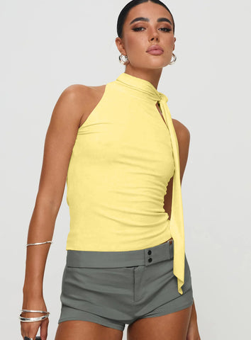 Sleeveless  Exposed Cropped Women
