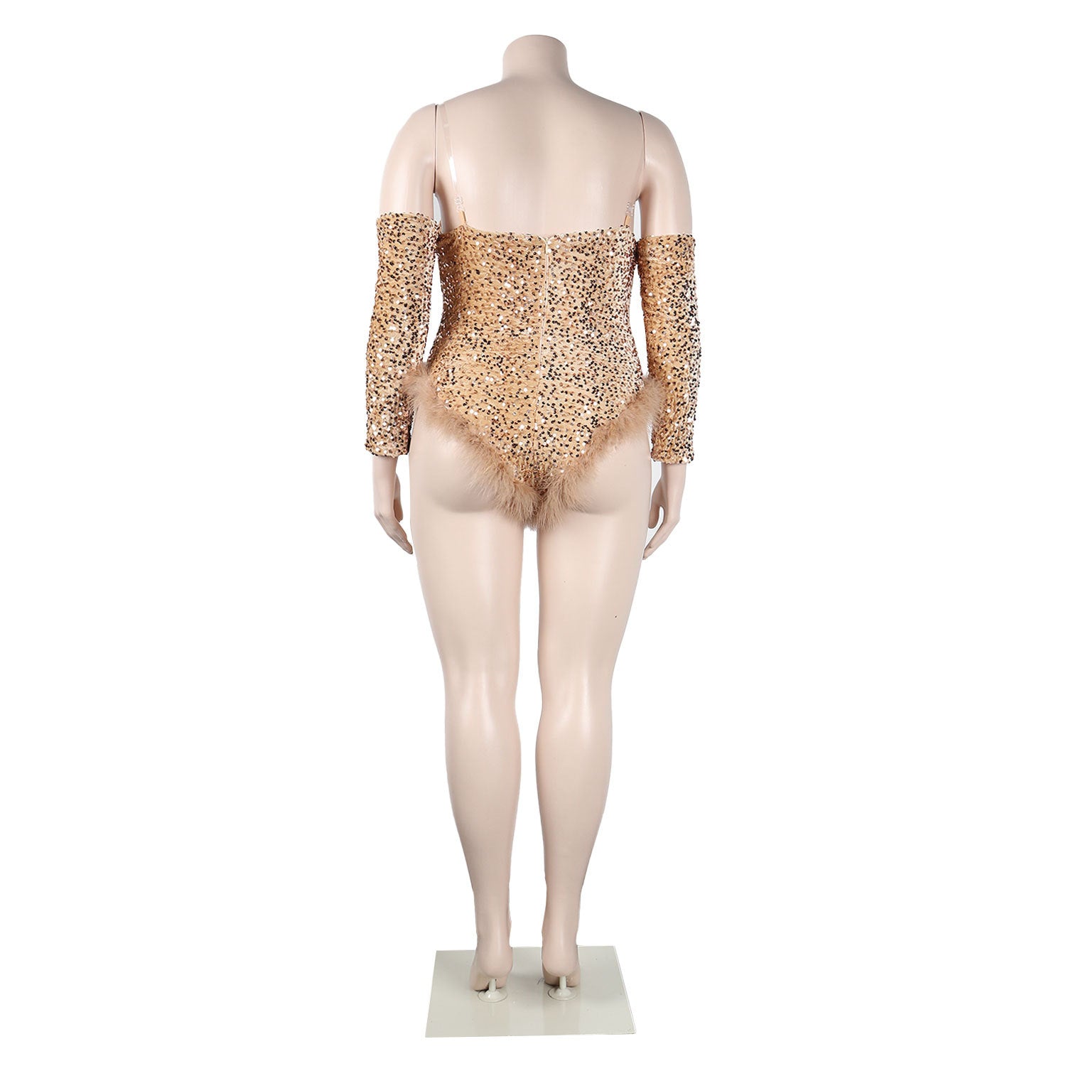 Sexy Slim Fit Feather Sequin Jumpsuit