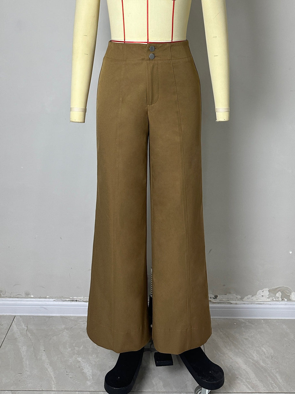 Graceful Cargo Pants Casual Women Wear Autumn Stitching Design Wide Leg Pants