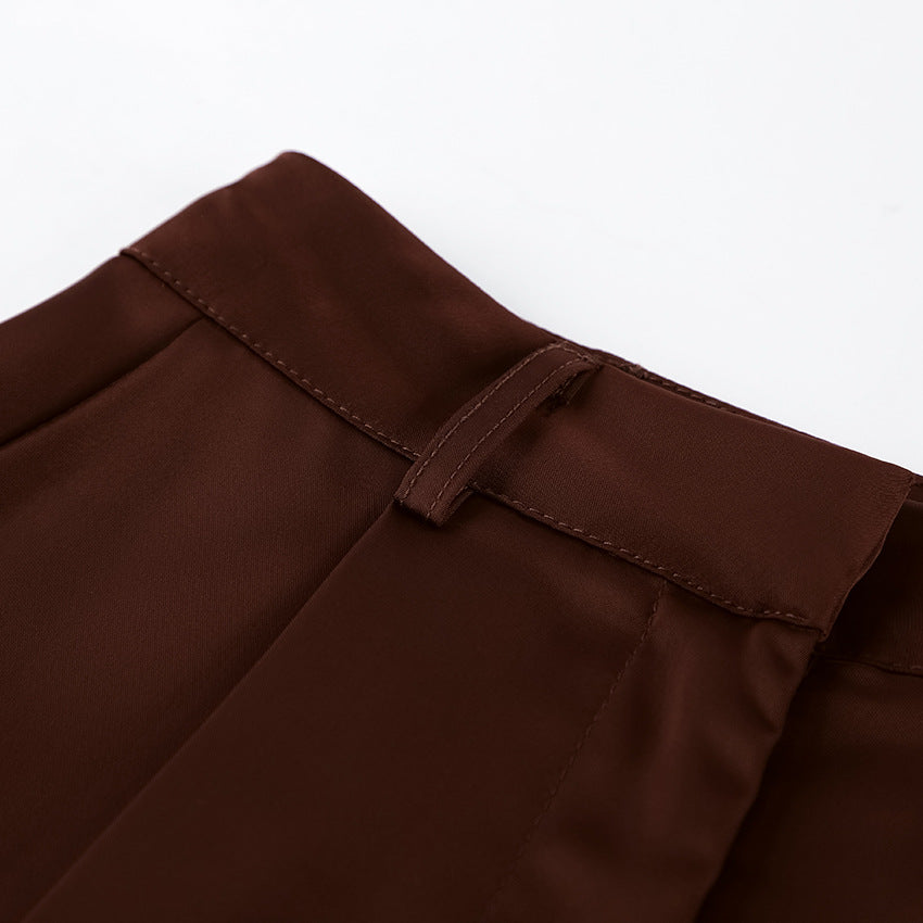 Loose Drooping High Waist Casual Pants for Women Spring Lazy Wind Slimming Wide Leg Pants