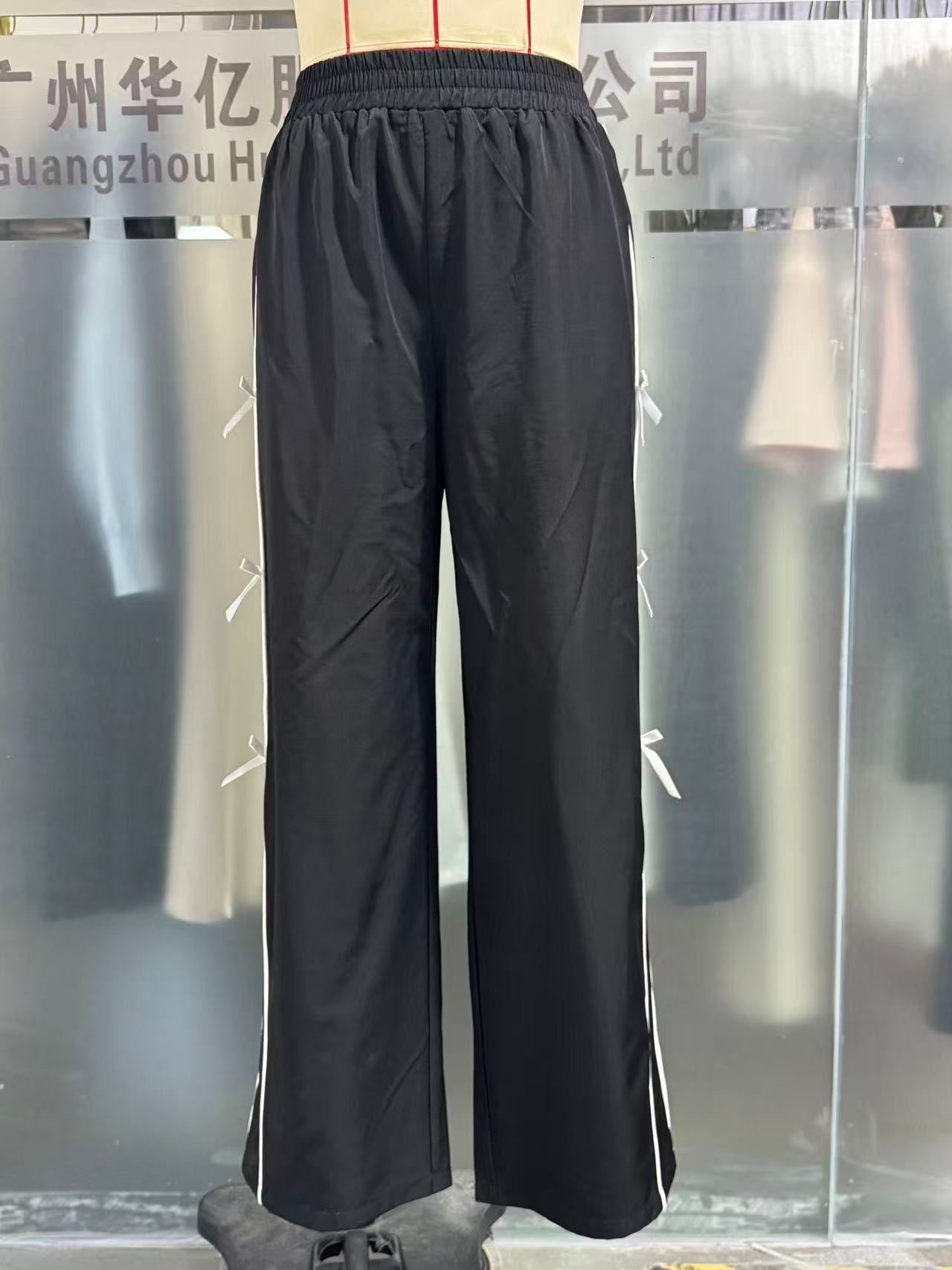 Elastic Waist Small Straight Leg Pants Loose Design Slimming Autumn Winter Casual Pants