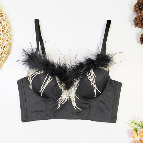 Sexy  Women Night  Feather Tassel
