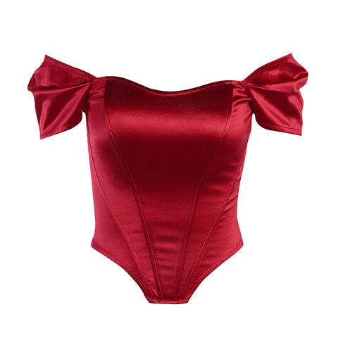 Waist Tube Women Satin off-Shoulder Corset
