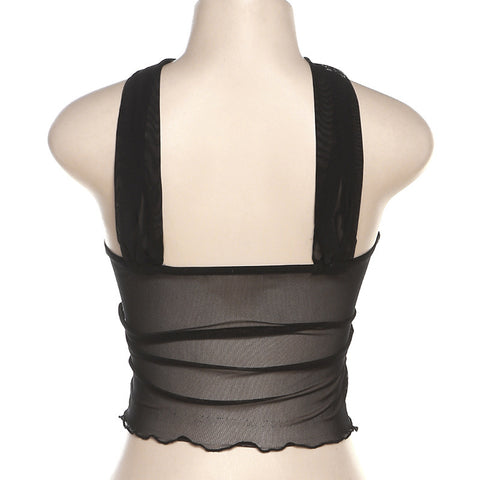 Halter Off Neck Low Cut See through