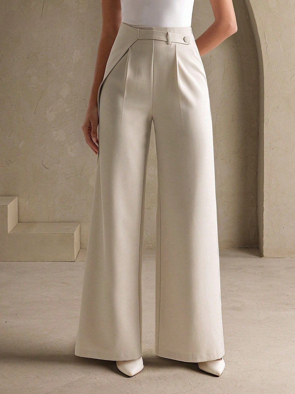 Spring Autumn Popular Slimming Women Casual Pants Loose Drooping High Grade A line Small Wide Leg Pants