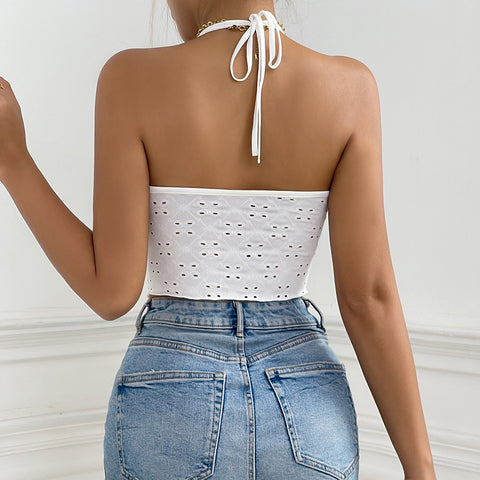 women Vest Women Slim Fit Drawstring Strap