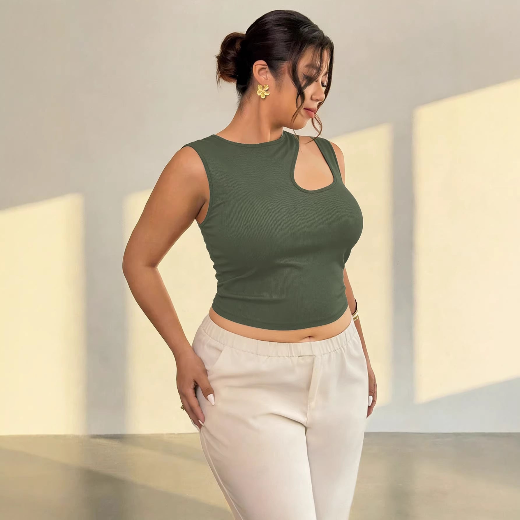 women Summer Casual Solid  Sleeveless