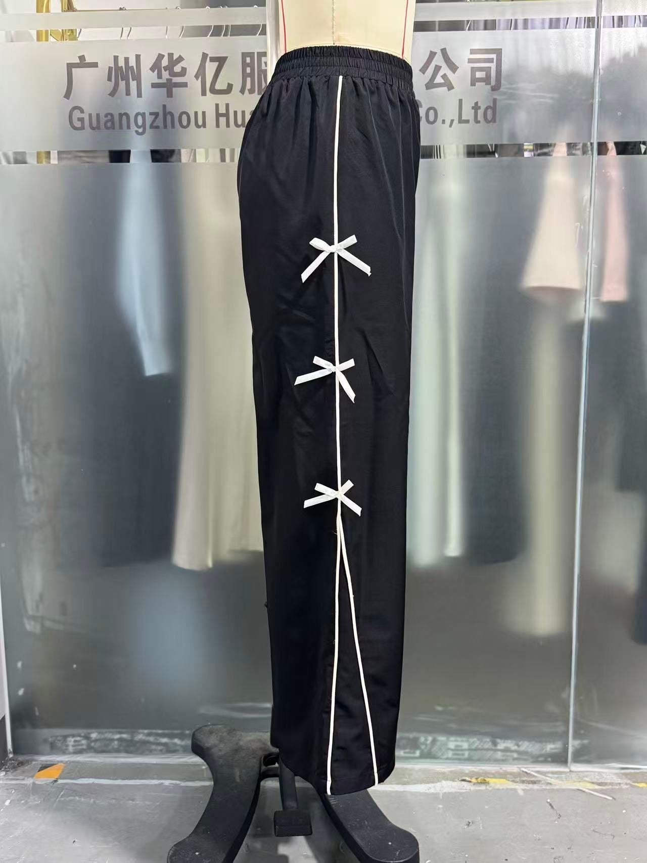 Elastic Waist Small Straight Leg Pants Loose Design Slimming Autumn Winter Casual Pants