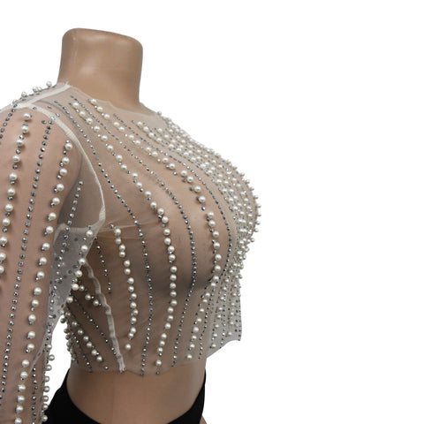 Women Solid Drilling Foam Beads Long