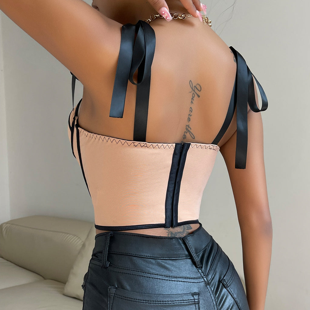 women Summer  Sexy Tie Corset