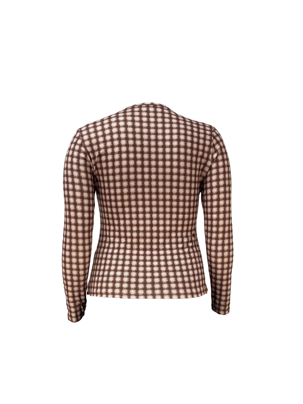 Women Clothing Best Casual round Neck Plaid Printed plus Size Top