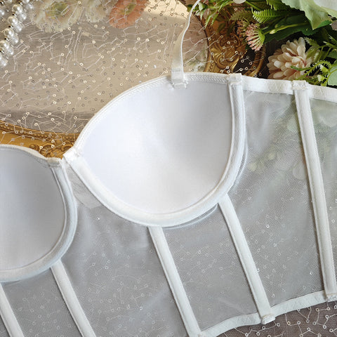 Sexy Breathable Corset With Low Cut Flattering